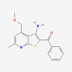 [3-Amino-4-(methoxymethyl)-6-methylthieno[2,3-b]pyridin-2-yl](phenyl)methanone