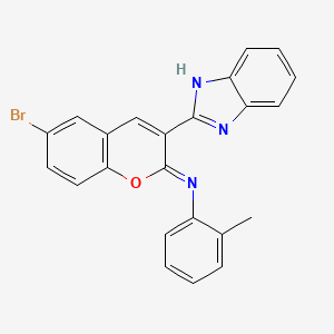 N-[(2Z)-3-(1H-benzimidazol-2-yl)-6-bromo-2H-chromen-2-ylidene]-2-methylaniline