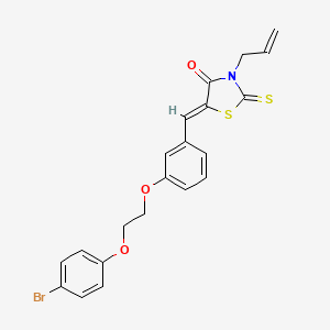 (5Z)-5-{3-[2-(4-bromophenoxy)ethoxy]benzylidene}-3-(prop-2-en-1-yl)-2-thioxo-1,3-thiazolidin-4-one