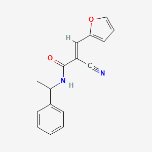 (2E)-2-cyano-3-(furan-2-yl)-N-(1-phenylethyl)prop-2-enamide