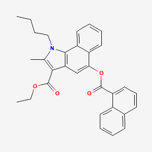 ethyl 1-butyl-2-methyl-5-[(naphthalen-1-ylcarbonyl)oxy]-1H-benzo[g]indole-3-carboxylate