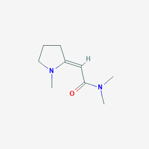 molecular formula C9H16N2O B11683377 (2Z)-N,N-dimethyl-2-(1-methylpyrrolidin-2-ylidene)ethanamide 