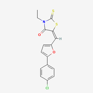 5-[5-(4-Chloro-phenyl)-furan-2-ylmethylene]-3-ethyl-2-thioxo-thiazolidin-4-one