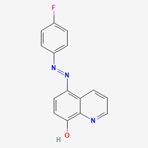 molecular formula C15H10FN3O B11683415 5-[2-(4-Fluorophenyl)diazenyl]-8-quinolinol CAS No. 3588-82-7