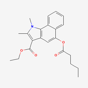 ethyl 1,2-dimethyl-5-(pentanoyloxy)-1H-benzo[g]indole-3-carboxylate