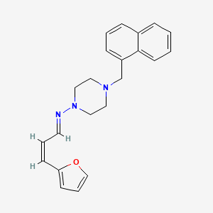 molecular formula C22H23N3O B11683495 N-[(1E,2Z)-3-(furan-2-yl)prop-2-en-1-ylidene]-4-(naphthalen-1-ylmethyl)piperazin-1-amine 