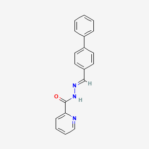 molecular formula C19H15N3O B11683570 N'-[(E)-biphenyl-4-ylmethylidene]pyridine-2-carbohydrazide 