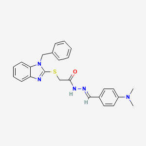 2-[(1-benzyl-1H-benzimidazol-2-yl)sulfanyl]-N'-{(E)-[4-(dimethylamino)phenyl]methylidene}acetohydrazide