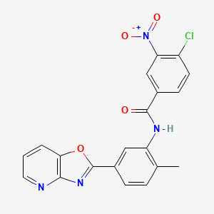 4-chloro-N-[2-methyl-5-([1,3]oxazolo[4,5-b]pyridin-2-yl)phenyl]-3-nitrobenzamide