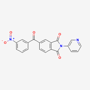 molecular formula C20H11N3O5 B11683664 5-[(3-nitrophenyl)carbonyl]-2-(pyridin-3-yl)-1H-isoindole-1,3(2H)-dione 