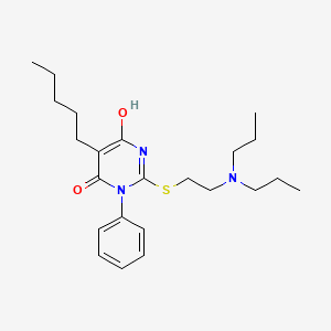 2-(2-Dipropylamino-ethylsulfanyl)-6-hydroxy-5-pentyl-3-phenyl-3H-pyrimidin-4-one