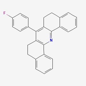 molecular formula C27H20FN B11683682 7-(4-Fluorophenyl)-5,6,8,9-tetrahydrodibenzo[c,h]acridine 