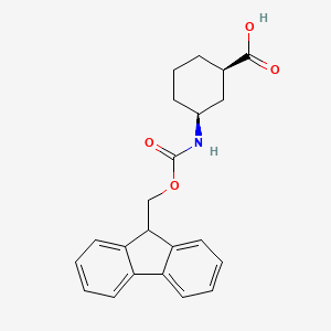 molecular formula C22H23NO4 B1168373 Fmoc-(+/-)-3-aminocyclohexane-1-carboxylic acid CAS No. 917099-03-7