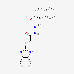 2-[(1-ethyl-1H-benzimidazol-2-yl)sulfanyl]-N'-[(E)-(2-hydroxynaphthalen-1-yl)methylidene]acetohydrazide