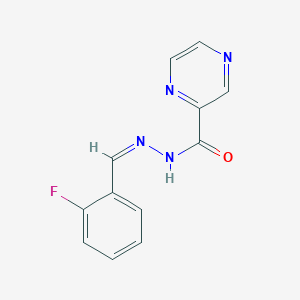 N'-[(Z)-(2-fluorophenyl)methylidene]pyrazine-2-carbohydrazide