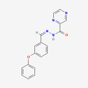 N'-[(Z)-(3-phenoxyphenyl)methylidene]pyrazine-2-carbohydrazide