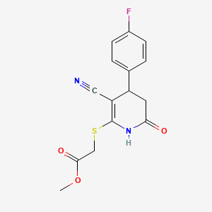 Methyl {[3-cyano-4-(4-fluorophenyl)-6-oxo-1,4,5,6-tetrahydropyridin-2-yl]sulfanyl}acetate