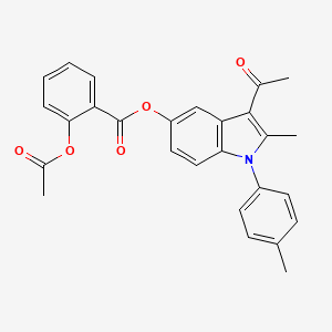 3-acetyl-2-methyl-1-(4-methylphenyl)-1H-indol-5-yl 2-(acetyloxy)benzoate