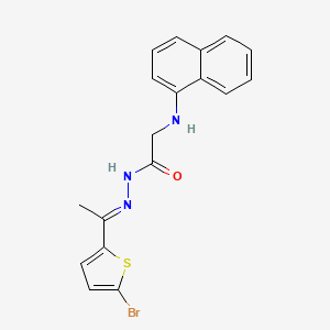 (Naphthalen-1-ylamino)-acetic acid [1-(5-bromo-thiophen-2-yl)-ethylidene]-hydraz