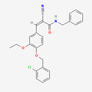 (2Z)-N-benzyl-3-{4-[(2-chlorobenzyl)oxy]-3-ethoxyphenyl}-2-cyanoprop-2-enamide