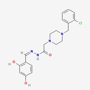 2-{4-[(2-Chlorophenyl)methyl]piperazin-1-YL}-N'-[(Z)-(2,4-dihydroxyphenyl)methylidene]acetohydrazide