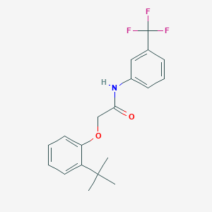 2-(2-tert-butylphenoxy)-N-[3-(trifluoromethyl)phenyl]acetamide