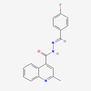 2-Methyl-quinoline-4-carboxylic acid (4-fluoro-benzylidene)-hydrazide