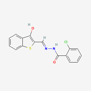 2-chloro-N'-[(E)-(3-hydroxy-1-benzothiophen-2-yl)methylidene]benzohydrazide