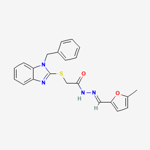 2-[(1-benzyl-1H-benzimidazol-2-yl)sulfanyl]-N'-[(E)-(5-methylfuran-2-yl)methylidene]acetohydrazide