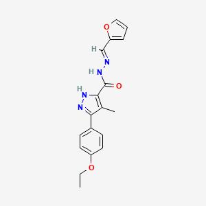 3-(4-ethoxyphenyl)-N'-[(E)-furan-2-ylmethylidene]-4-methyl-1H-pyrazole-5-carbohydrazide