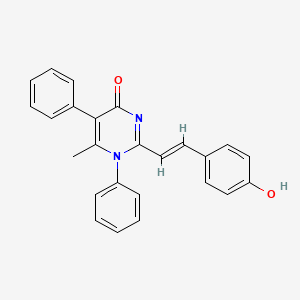 2-[(E)-2-(4-hydroxyphenyl)ethenyl]-6-methyl-1,5-diphenylpyrimidin-4(1H)-one