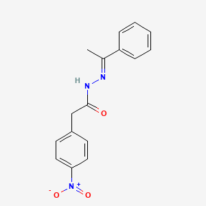 molecular formula C16H15N3O3 B11684056 2-(4-nitrophenyl)-N'-[(1E)-1-phenylethylidene]acetohydrazide 