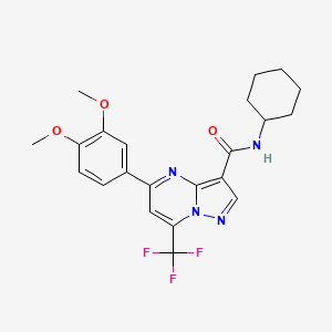 N-cyclohexyl-5-(3,4-dimethoxyphenyl)-7-(trifluoromethyl)pyrazolo[1,5-a]pyrimidine-3-carboxamide