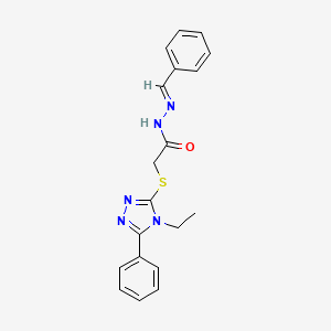 N'-Benzylidene-2-((4-ethyl-5-phenyl-4H-1,2,4-triazol-3-yl)thio)acetohydrazide