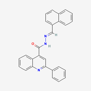 N'-[(E)-naphthalen-1-ylmethylidene]-2-phenylquinoline-4-carbohydrazide