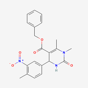 Benzyl 1,6-dimethyl-4-(4-methyl-3-nitrophenyl)-2-oxo-1,2,3,4-tetrahydropyrimidine-5-carboxylate