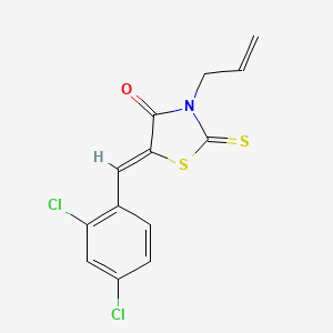 (5Z)-5-(2,4-dichlorobenzylidene)-3-(prop-2-en-1-yl)-2-thioxo-1,3-thiazolidin-4-one