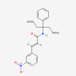 (2E)-3-(3-nitrophenyl)-N-(4-phenylhepta-1,6-dien-4-yl)prop-2-enamide