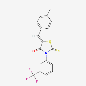 (5Z)-5-(4-methylbenzylidene)-2-thioxo-3-[3-(trifluoromethyl)phenyl]-1,3-thiazolidin-4-one