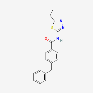 4-benzyl-N-(5-ethyl-1,3,4-thiadiazol-2-yl)benzamide