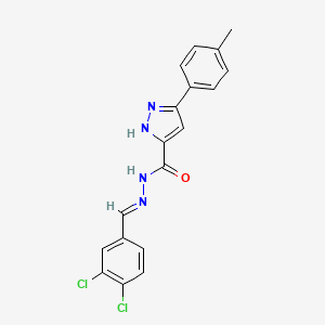 N'-[(E)-(3,4-dichlorophenyl)methylidene]-3-(4-methylphenyl)-1H-pyrazole-5-carbohydrazide