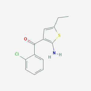 molecular formula C13H12ClNOS B116843 (2-氨基-5-乙基噻吩-3-基)(2-氯苯基)甲酮 CAS No. 50508-60-6