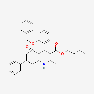 Butyl 4-[2-(benzyloxy)phenyl]-2-methyl-5-oxo-7-phenyl-1,4,5,6,7,8-hexahydroquinoline-3-carboxylate