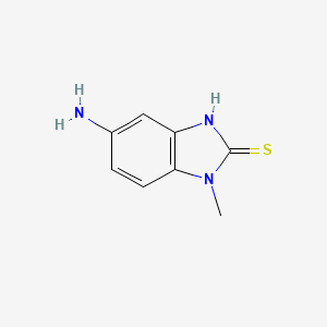 molecular formula C8H9N3S B1168433 5-Amino-1-methyl-1h-benzimidazole-2-thiol 