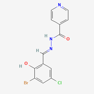 N'-[(E)-(3-bromo-5-chloro-2-hydroxyphenyl)methylidene]pyridine-4-carbohydrazide