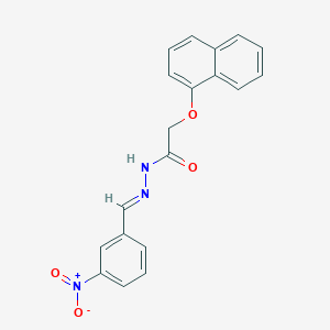 molecular formula C19H15N3O4 B11684345 2-(naphthalen-1-yloxy)-N'-[(E)-(3-nitrophenyl)methylidene]acetohydrazide 