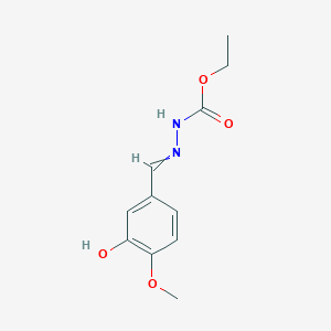 Ethyl hydrogen [(3-hydroxy-4-methoxyphenyl)methylidene]carbonohydrazonate