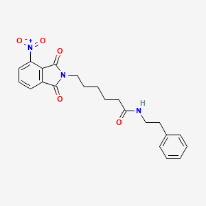 6-(4-Nitro-1,3-dioxo-1,3-dihydro-isoindol-2-yl)-hexanoic acid phenethyl-amide