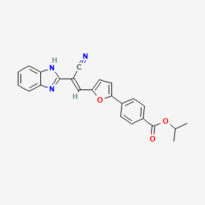 propan-2-yl 4-{5-[(E)-2-(1H-benzimidazol-2-yl)-2-cyanoethenyl]furan-2-yl}benzoate