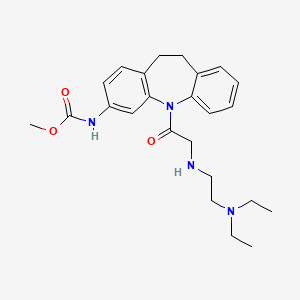 methyl (5-{N-[2-(diethylamino)ethyl]glycyl}-10,11-dihydro-5H-dibenzo[b,f]azepin-3-yl)carbamate